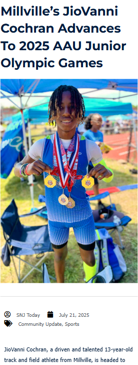 Millville’s Young Phenom Heads to Houston!