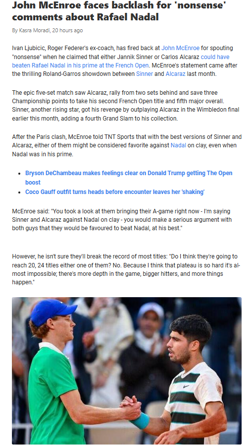 Did McEnroe Go Too Far on Rafa's Legacy?
