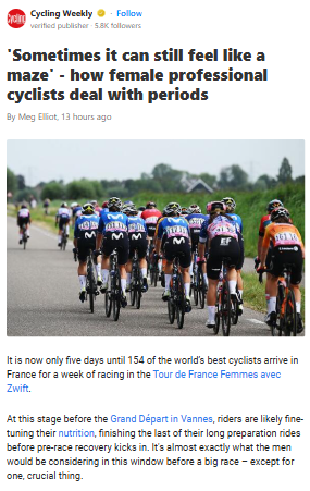 Periods & Pro Cycling: The Untold Struggle