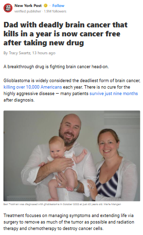Dad Beats 'Death Sentence' Brain Cancer
