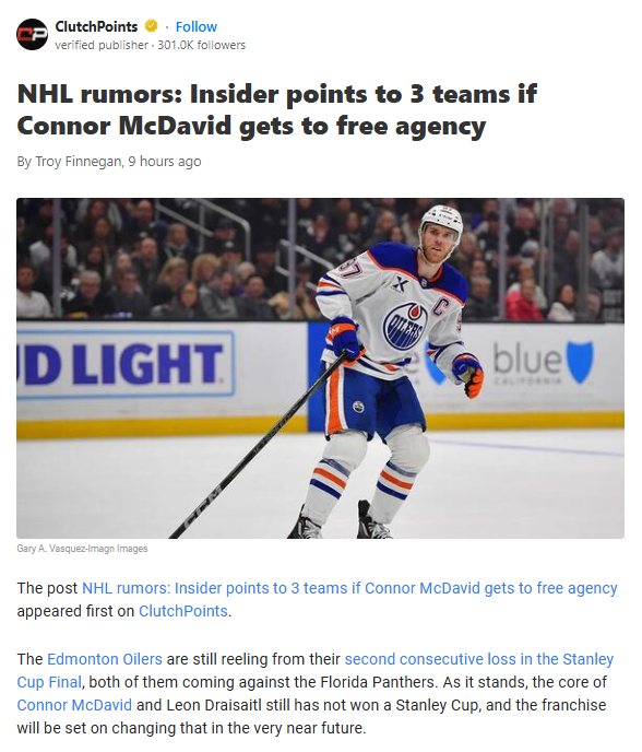 Could McDavid Really Leave the Oilers?