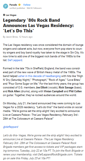 Def Leppard’s Vegas Twist! 🎸