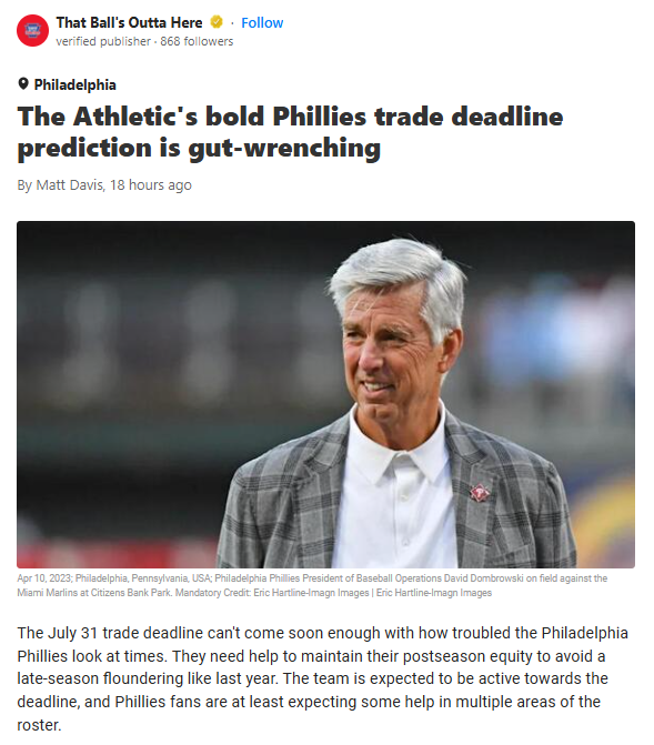 Will Dombrowski Ignore the Bats Again?