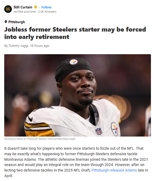 Is Montravius Adams’ NFL Run Over?