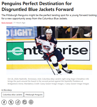 Could Chinakhov Be the Next Pens Steal?