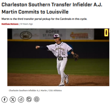 A.J. Martin Joins the Cards: Big South Steal?
