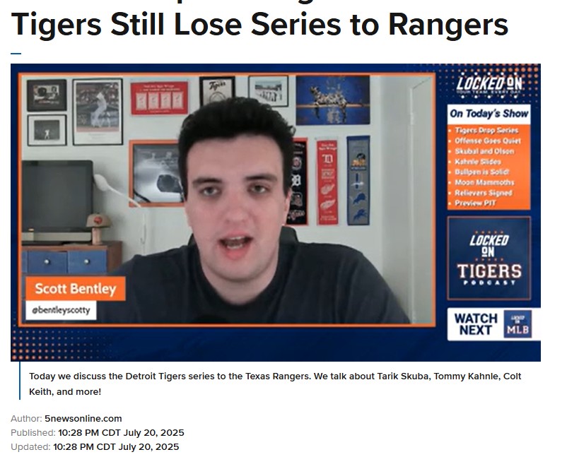 Skubal Shines, But Tigers Fall to Rangers