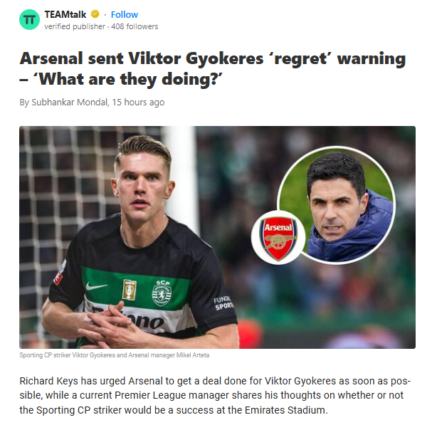 Will Gyokeres Be Arsenal’s Missing Piece?