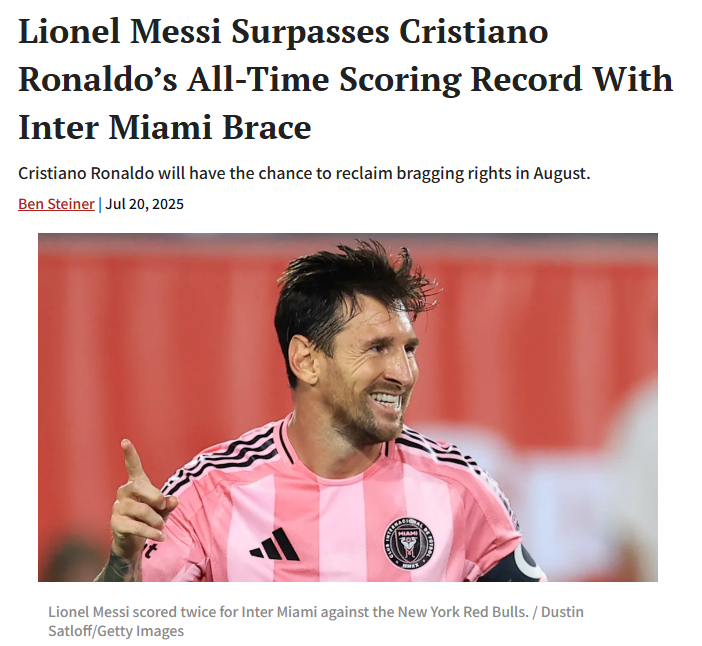 Messi Overtakes CR7: Record Broken Again!