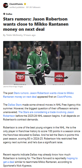 Robo Chasing Rantanen Money—Will Stars Pay Up?