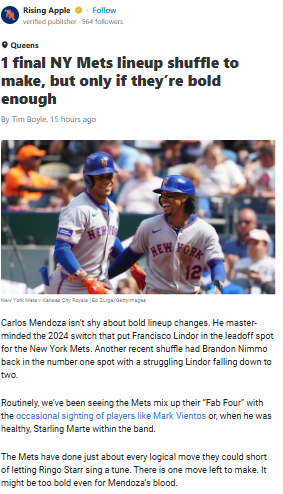 Should Soto Lead Off for the Amazins?