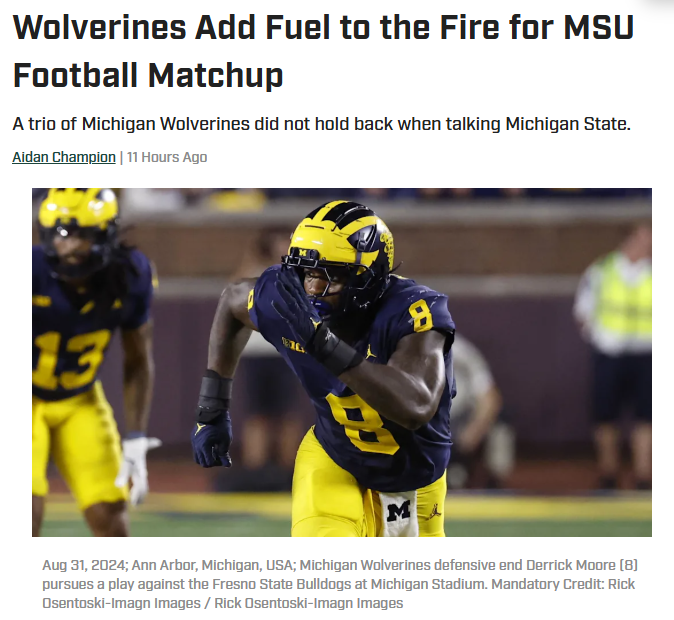 Wolverines Throw Shade Before MSU Clash