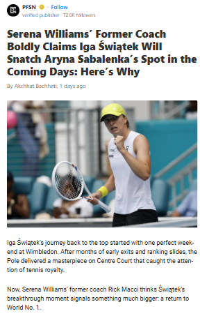 Is the Polish Punisher Set to Dethrone Sabalenka?