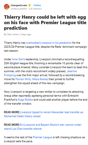 Henry Doubles Down: Can Gunners Dethrone Reds?