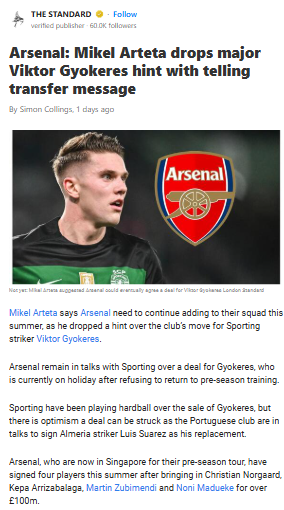 Gyokeres Saga: Will The Gunners Get Their Man?