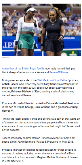 Royal Family’s “Venus & Serena” Sheep Stir Debate