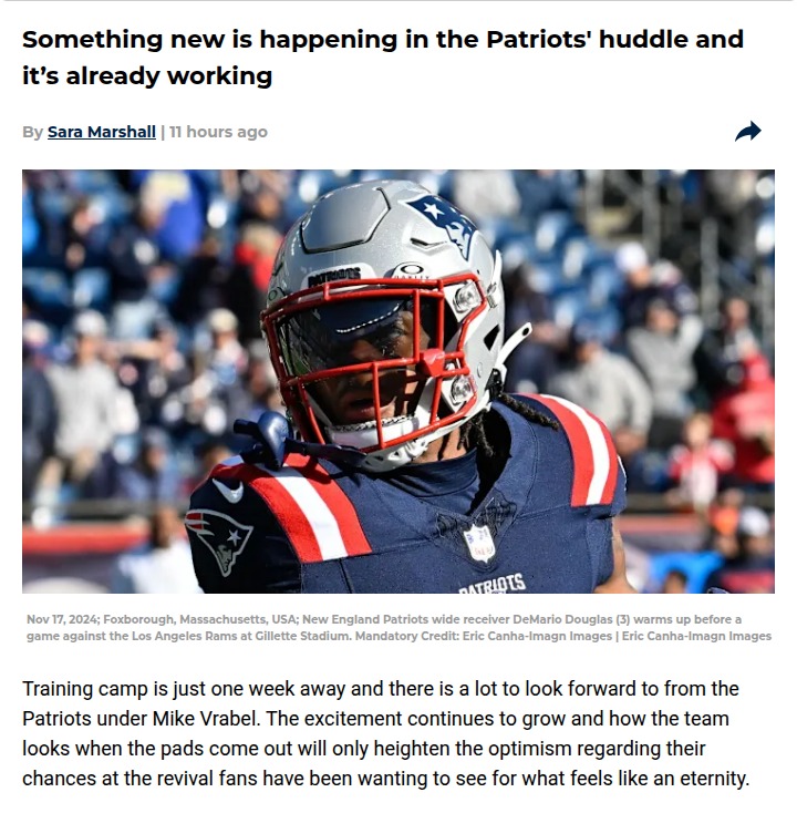Diggs & Hollins Changing Pats’ Huddle Vibe