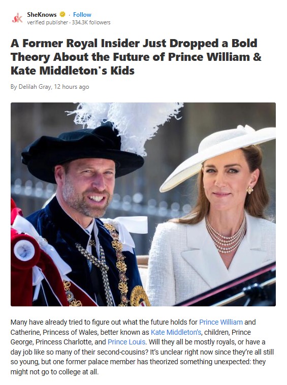 Royal Kids Skipping College?!