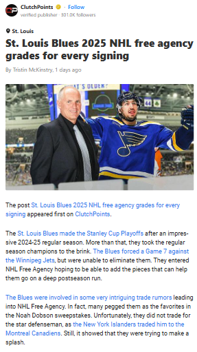 Blues’ Free Agency: Smart Moves or Missed Splash?