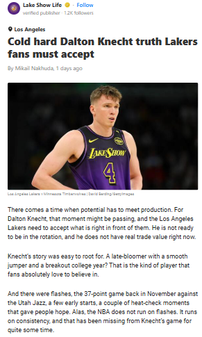 Is Knecht Ready for Showtime or Not?