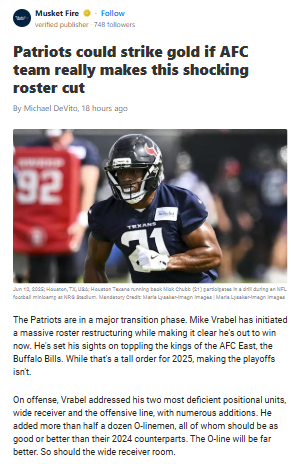 Could Chubb Be Foxboro’s Secret Weapon?