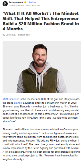 How a Golf Brand Hit $20M in 4 Months