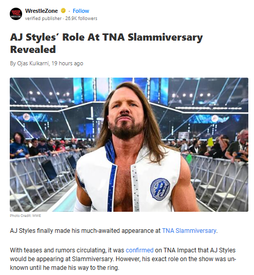 AJ Styles Passes the Torch at Slammiversary