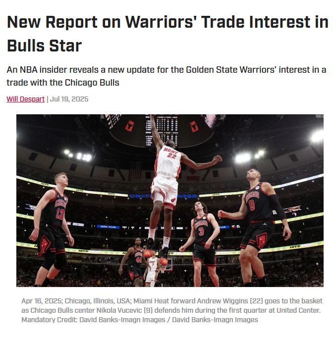 Dubs Pass on Vooch, Eye Lonzo Instead?