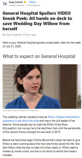 Willow’s Wedding: Is Drew Hiding a Dark Secret? 👀