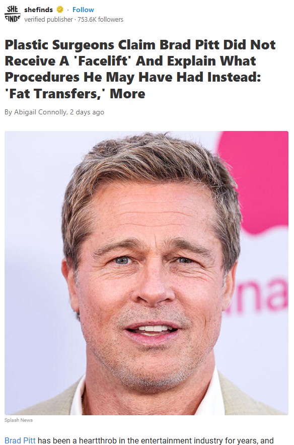 Brad Pitt’s Secret to Ageless Looks?