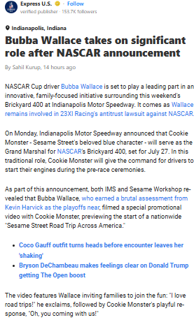 Bubba & Cookie Monster Team Up at Indy!