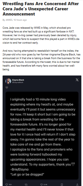 Cora Jade Steps Away—What’s Next for Elayna Black?