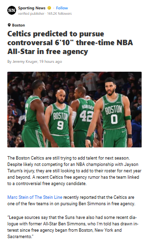 Could Ben Simmons Be Boston’s X-Factor?