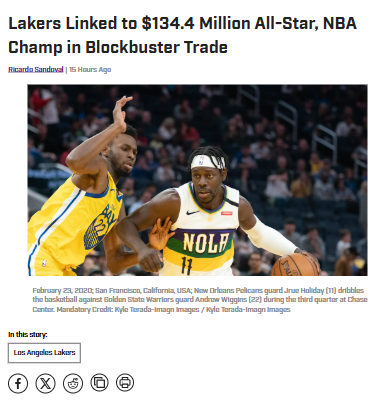 Could Jrue Holiday Be LA’s Missing Piece?