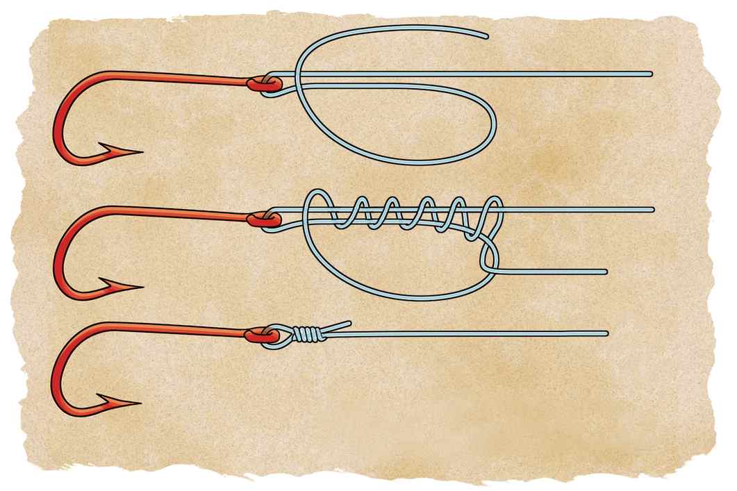 three knots and you're ready to fish