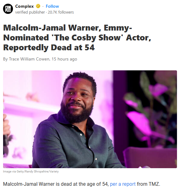 Malcolm-Jamal Warner Death Rumors 😱