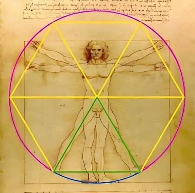 Da Vinci’s Vitruvian Man Triangle Twist! 🔺