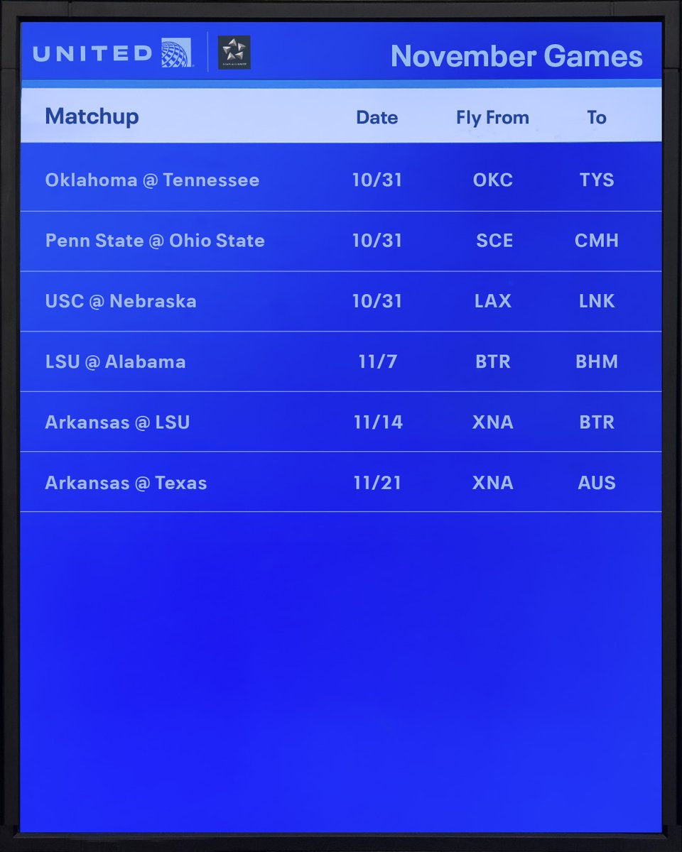 United’s Big College Football Play & More