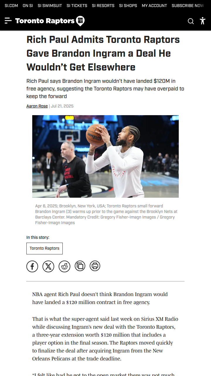 Did the Raptors Overpay for B.I.?