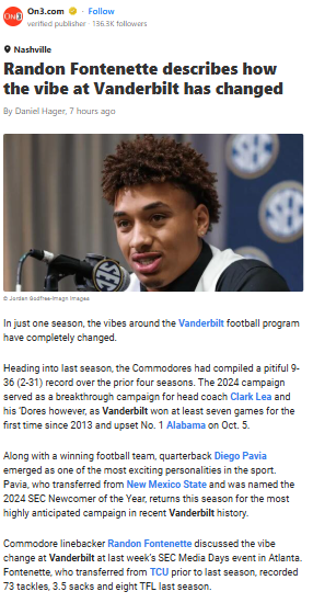 Pavia Power: Vandy’s Vibe Shift Is Real