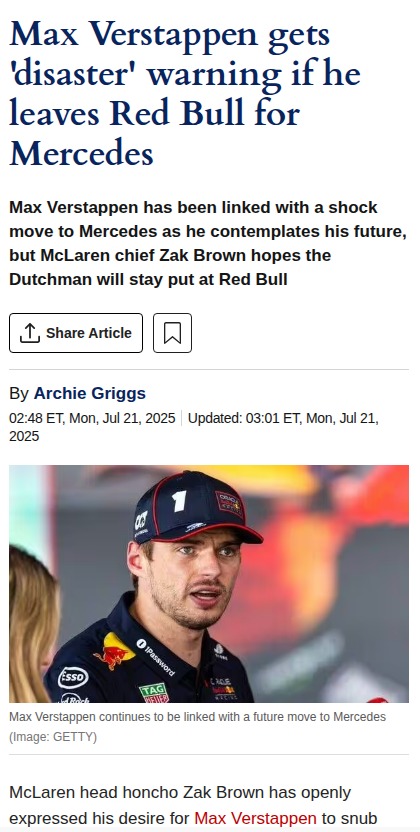 Will Super Max Jump Ship to Mercedes?