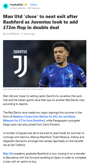 Sancho & Hojlund: Juve’s Next Red Devils?