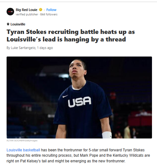 Is King Kelsey Losing Stokes to Big Blue?