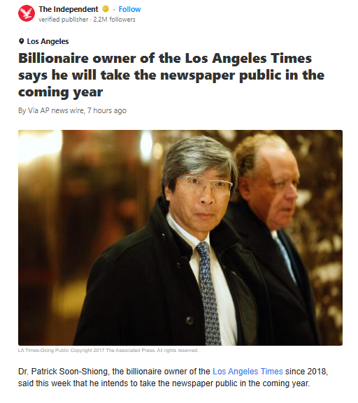 LA Times Wants You as a Co-Owner?