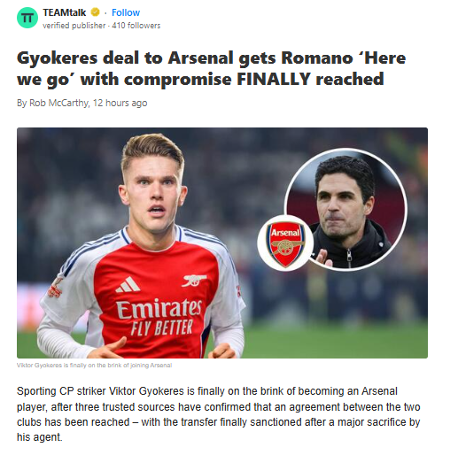 Gyokeres to Arsenal: Gunners Win Transfer Battle!
