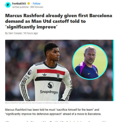 Rashford’s Barça Move: Sacrifice or Bust?