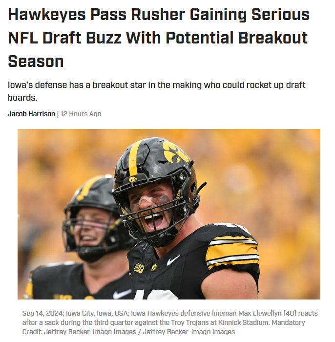 Max Llewellyn: Hawkeye Edge to Watch
