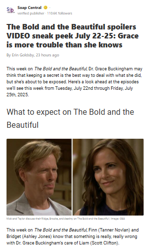 Grace’s Secret About to Blow Up? 👀
