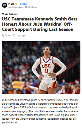 JuJu Watkins: USC’s Heartbeat Off the Court