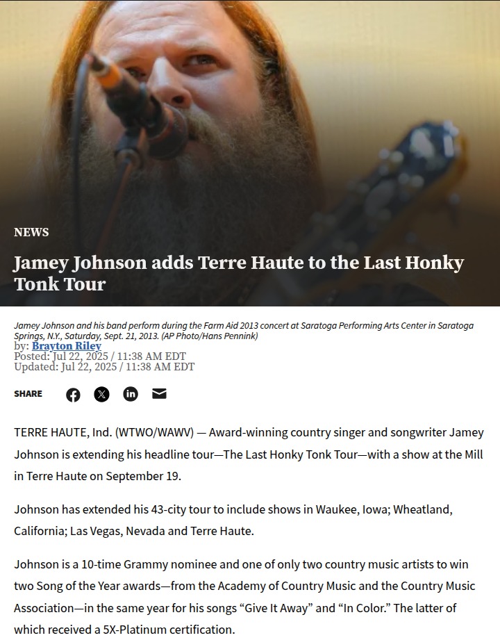 Jamey Johnson Drops Terre Haute Surprise! 🎤
